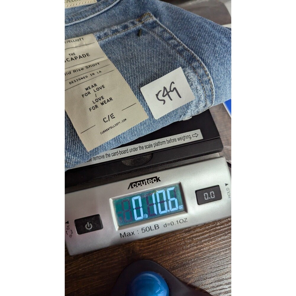 CURRENT/ELLIOTT Women Shorts Size 28 NWT Escapade Mid Rise Cutoffs Raw Hem Light - Picture 14 of 14
